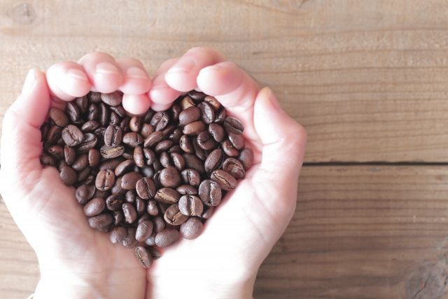 コーヒー豆のハート