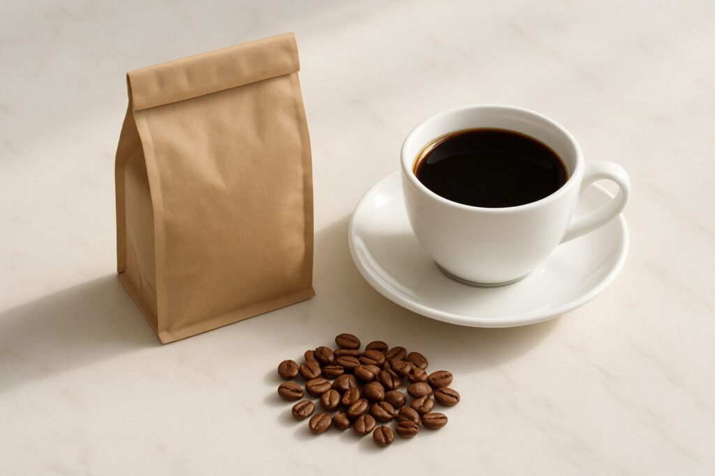 スペシャルティコーヒー豆と一杯のコーヒー